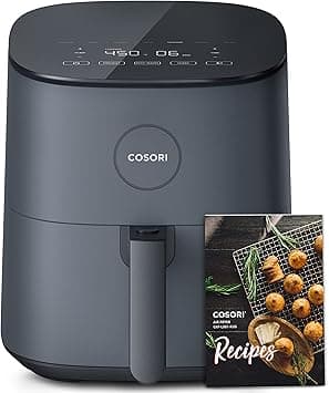 COSORI Air Fryer 5 Qt, 9 Custom Functions, Nutrition Facts for 100+ In-App Recipes, Max 450℉ Fast Cook, for Main & Side Dishes, Snacks, Leftovers, 85% Less Fat, Perfect for Small Family, Pro LE, Gray